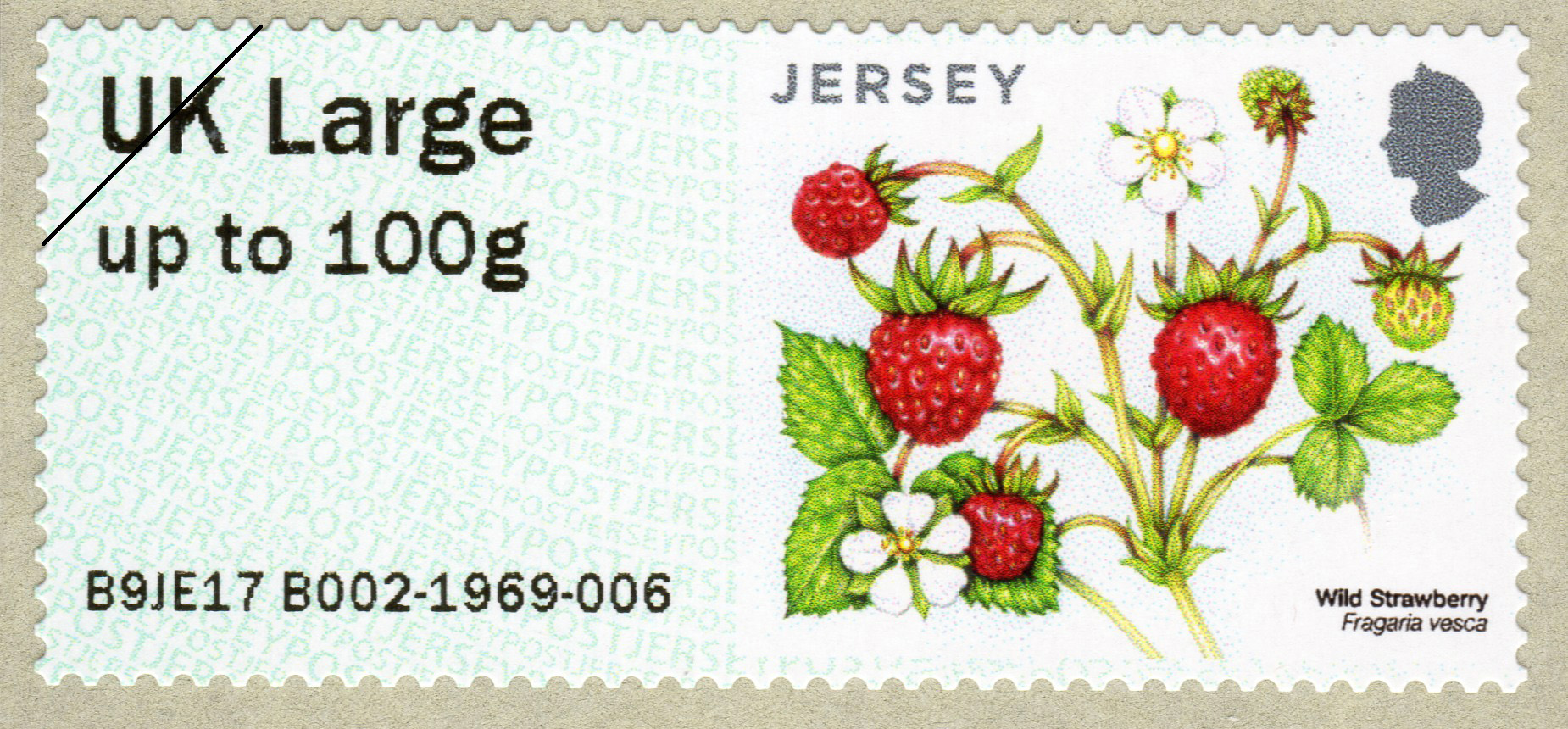 Jersey Post Fruits and Berries postage stamp issue Wild strawberry