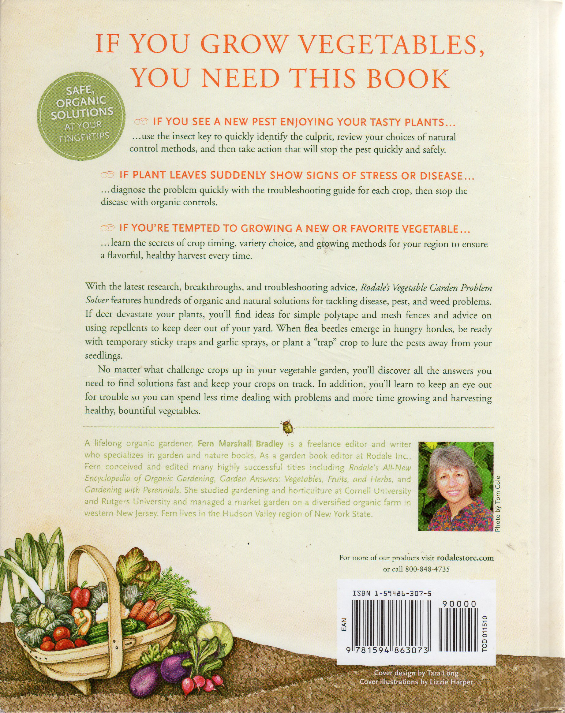 Rodales Vegetable Garden Problem Solver back cover ...