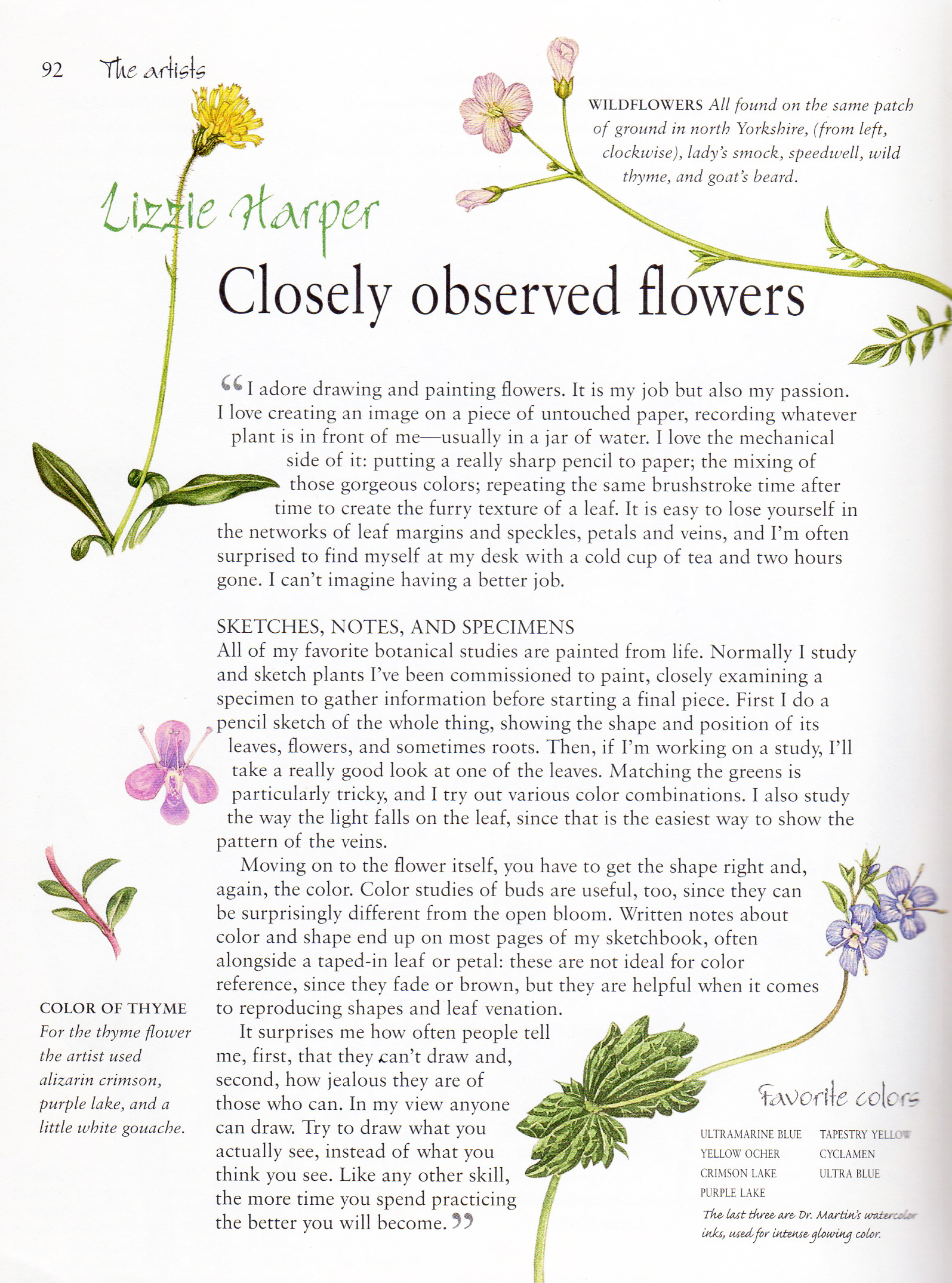 The Watercolor Artists Flower Handbook