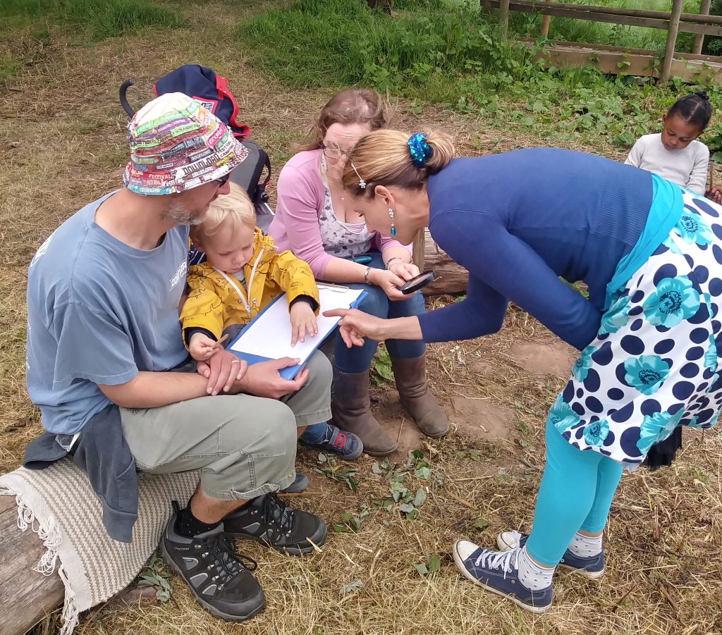 Lizzie teaching at hay festival